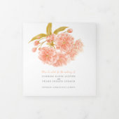 Trois Volets Programme de mariage triplé à l'aquarelle de fleur (Protection)