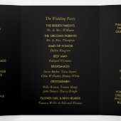 Trois Volets Programme de mariage Twilight Bokeh (Intérieur au milieu)