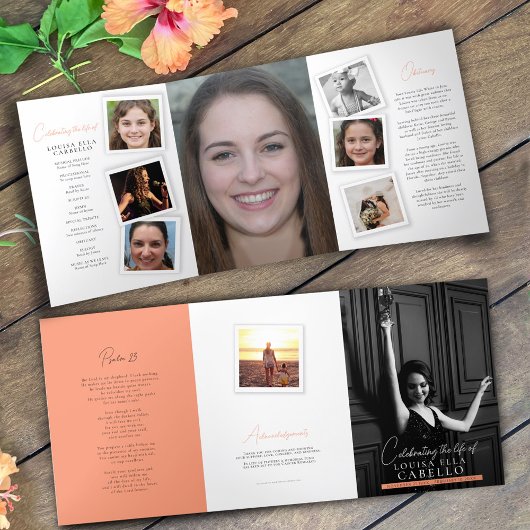 Trois Volets Programme de mémorial funéraire photos instantanée