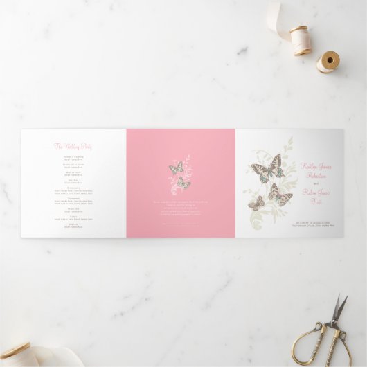 Trois Volets Programme de renouvellement mariage papillons brun (Extérieur)