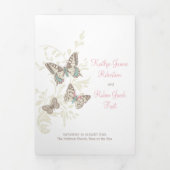 Trois Volets Programme de renouvellement mariage papillons brun (Page de couverture)