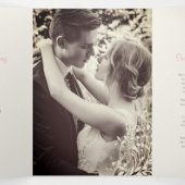 Trois Volets Programme de renouvellement mariage papillons rose (Intérieur au milieu)