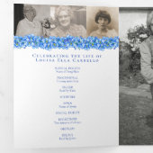 Trois Volets Programme de services funéraires bleu oublier-moi  (Intérieur en premier)