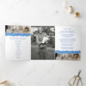 Trois Volets Programme de services funéraires bleu oublier-moi  (Intérieur)