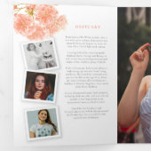 Trois Volets Programme de services funéraires photo de fleur de (Intérieur en premier)