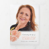 Trois Volets Programme de services funéraires photo de fleur de (Page de couverture)