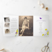 Trois Volets Programme de services funéraires photo fleur sauva (Intérieur)