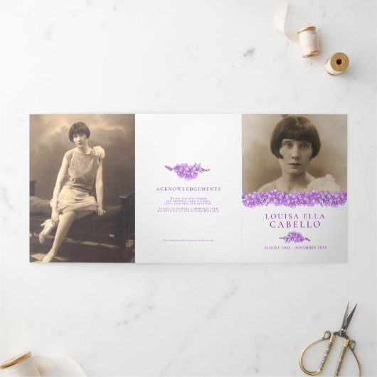 Trois Volets Programme de services funéraires violet oublime-no (Extérieur)