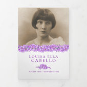 Trois Volets Programme de services funéraires violet oublime-no (Page de couverture)