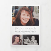 Trois Volets Programme funéraire de Sympathy Memorial Multi-Pho (Page de couverture)