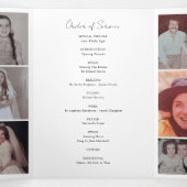 Trois Volets Programme funéraire de Sympathy Memorial Multi-Pho (Intérieur au milieu)