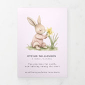 Trois Volets Programme funéraire "Lapin adorable "Brillant parm (Page de couverture)