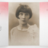 Trois Volets Programme funéraire ordre de service rose rouge (Intérieur au milieu)