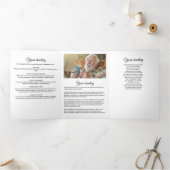 Trois Volets Programme funéraire triplé de 8 photos de script m (Intérieur)