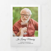 Trois Volets Programme funéraire triplé de 8 photos de script m (Page de couverture)