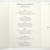 Trois Volets Programme funéraire triplé - Fête de la vie (Intérieur au milieu)