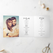 Trois Volets Programme photo de cérémonie de Mariage à la main  (Intérieur)