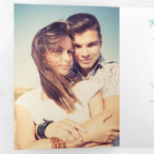 Trois Volets Programme photo de cérémonie de Mariage à la main (Intérieur en premier)