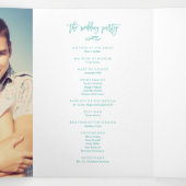 Trois Volets Programme photo de cérémonie de Mariage à la main (Intérieur au milieu)