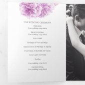 Trois Volets Programme Tri-Fold de fleurs de cerisier pourpre (Intérieur en premier)