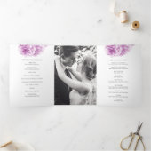 Trois Volets Programme Tri-Fold de fleurs de cerisier pourpre (Intérieur)