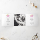 Trois Volets Programme Tri-Fold de fleurs de cerisiers roses (Intérieur)