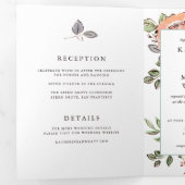 Trois Volets Romantic Sketchbook Florals Invitation Mariage Tou (Intérieur en premier)