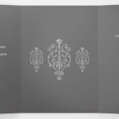 Trois Volets Silver Ghear Sweet 16 Party Invitation (Intérieur au milieu)