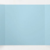 Trois Volets Simple Invitation Tri-Pliable Bleu Clair 5,25"x 5, (Intérieur au milieu)