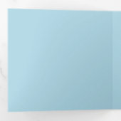 Trois Volets Simple Invitation Tri-Pliable Bleu Clair 5,25"x 5, (Intérieur en premier)