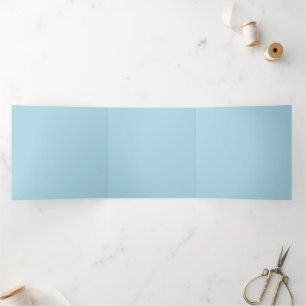 Trois Volets Simple Invitation Tri-Pliable Bleu Clair 5,25"x 5,