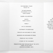 Trois Volets Simple Noir et Blanc Calligraphie Programme de mar (Intérieur au milieu)