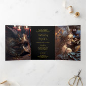 Trois Volets Sweet 16 Masquerade Party Invitation (Intérieur)