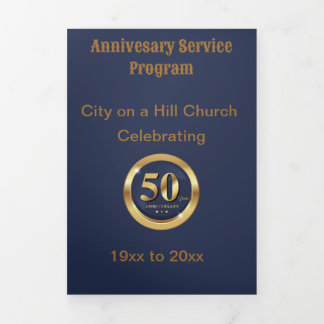 Trois Volets Trifold Church 50th Annivesary Programme