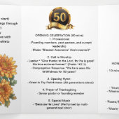 Trois Volets Trifold Church 50th Annivesary Programme (Intérieur au milieu)