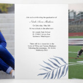 Trois Volets Tripler Photo Graduation Faire-part (Intérieur au milieu)