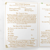 Trois Volets Vierge Marie Traditionnelle Messe latine Programme (Intérieur en premier)