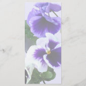 Trois volets violets dans un menu Mariage de ligne (Dos)