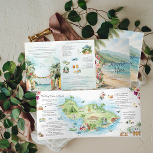 Trois Volets Week-end de mariage   Maui, Hawaii Invitation trip