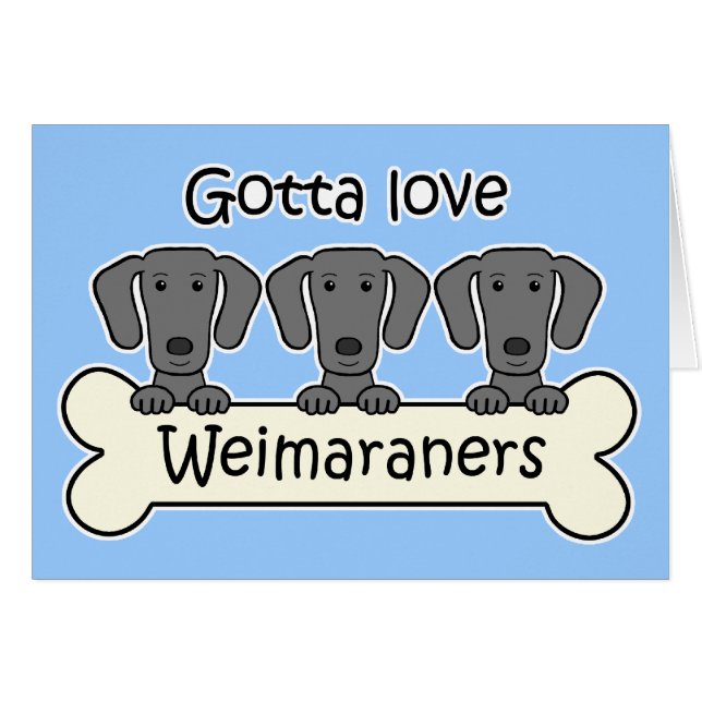 Trois Weimaraners (Devant horizontal)