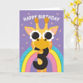 Troisième carte d'anniversaire (Fleur jaune)