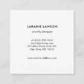 Troisième Carte de visite du logo oeil (Dos)