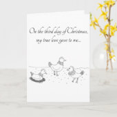 Troisième jour de carte de Noël (Fleur jaune)