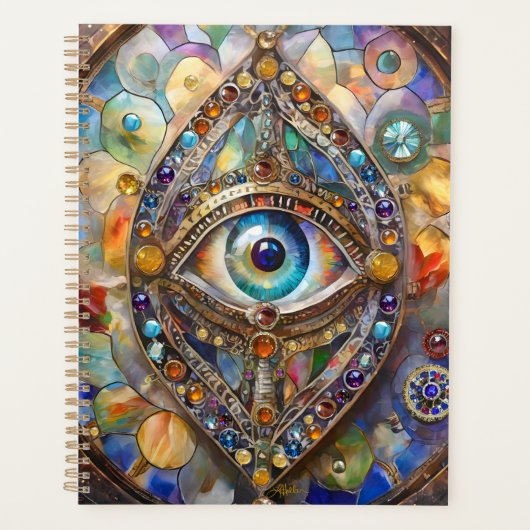 Troisième œil sur verre et bronze (Devant)