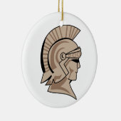 Trojan of Spartan Mascot Keramisch Ornament (Rechts)