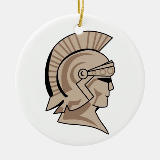 Trojan of Spartan Mascot Keramisch Ornament (Voorkant)