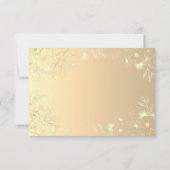 Trojese Elegante Gouden Bruiloft RSVP Kaartje (Achterkant)