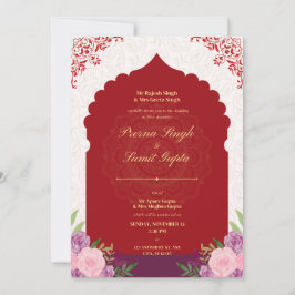 trojka kleur huwelijkskaart met gouden tekst kaart