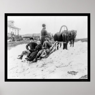 Trojka Travel in Rusland 1880 Poster