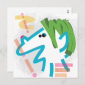 Troll Abstract Modern Art Note Kaart Notitiekaartje (Voorkant / Achterkant)